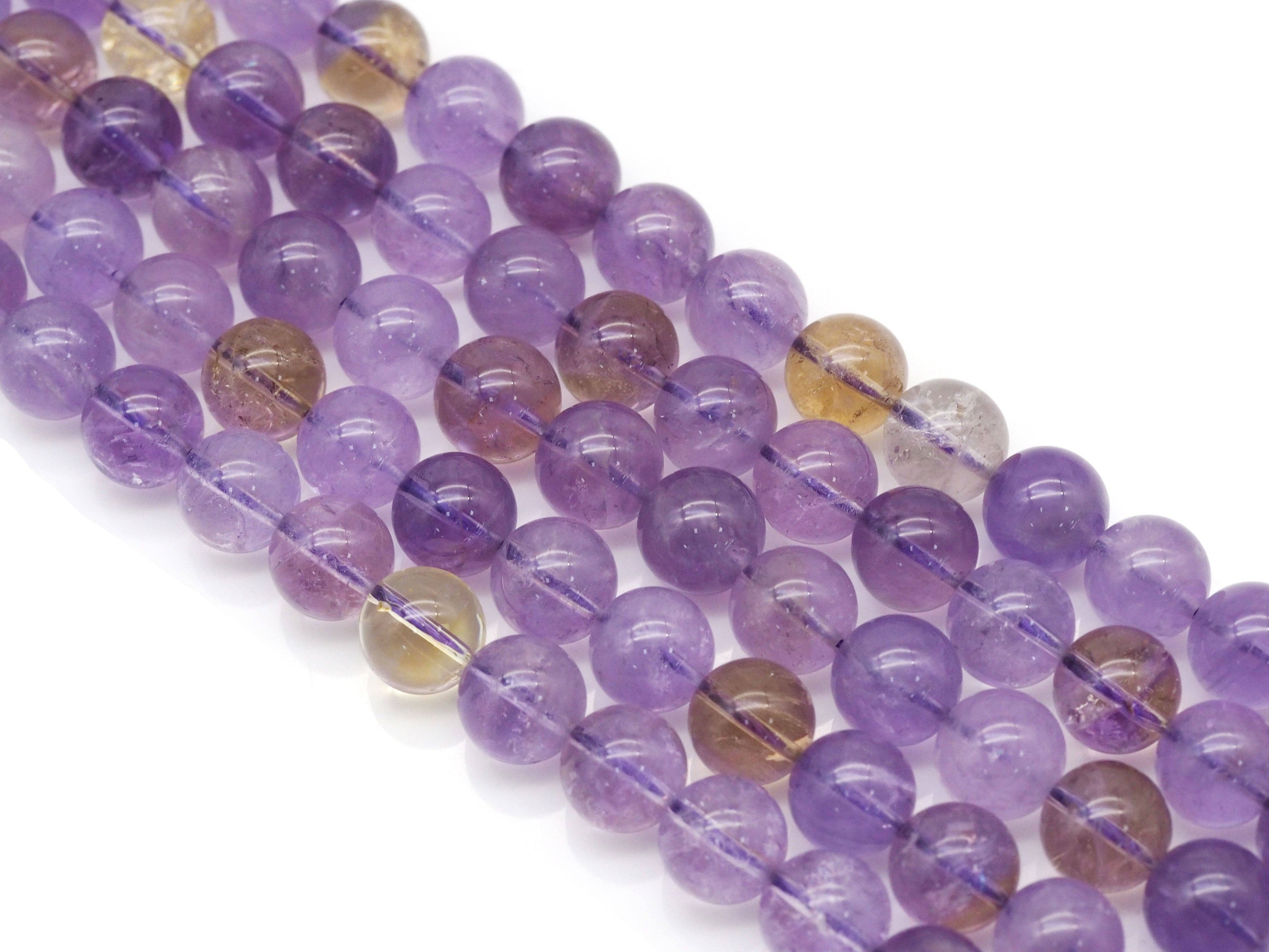 Genuine High Quality Ametrine Round Smooth Beads, Sku#U1396