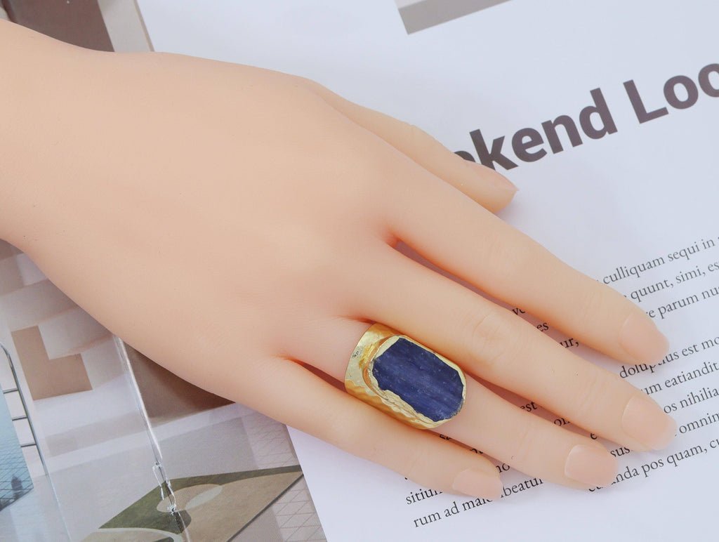Gold Kyanite Adjustable Ring, Sku#YT30