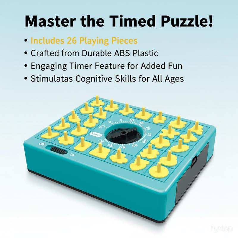 Time Puzzle Pop up Board Game for Kids with Shape Matching Puzzles Fun Learning Toy That Teaches Shape & Color Recognition Develops Problem Solving Skills Eco Friendly ABS Material