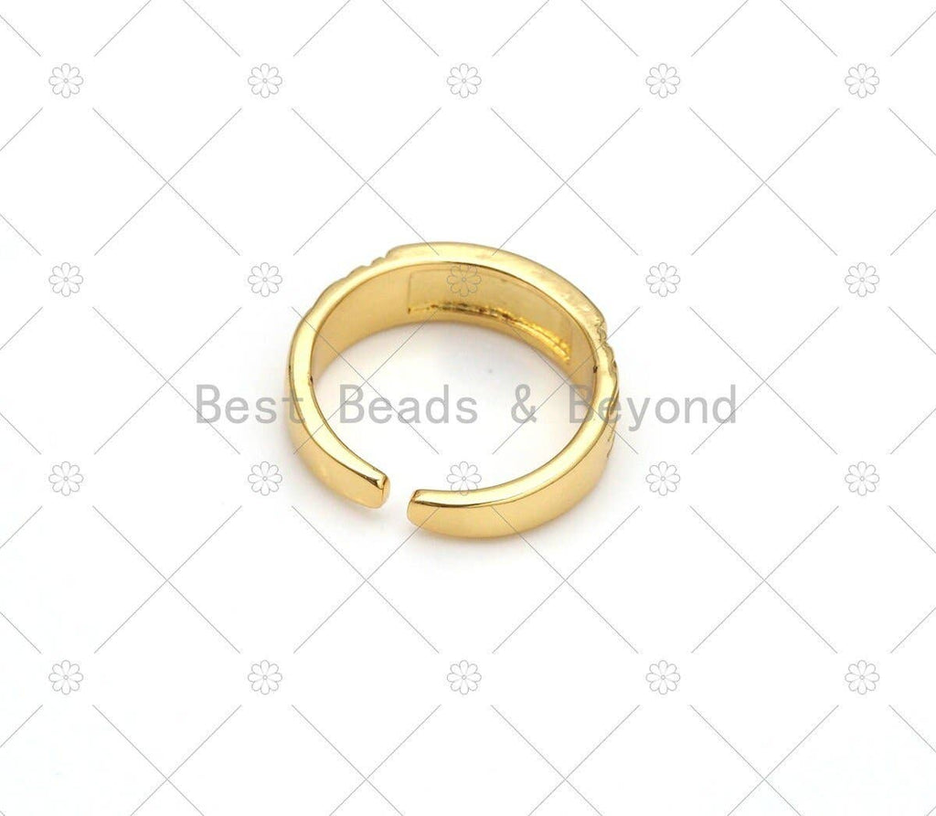 Enamel Love Word Adjustable Ring, Sku#Y532