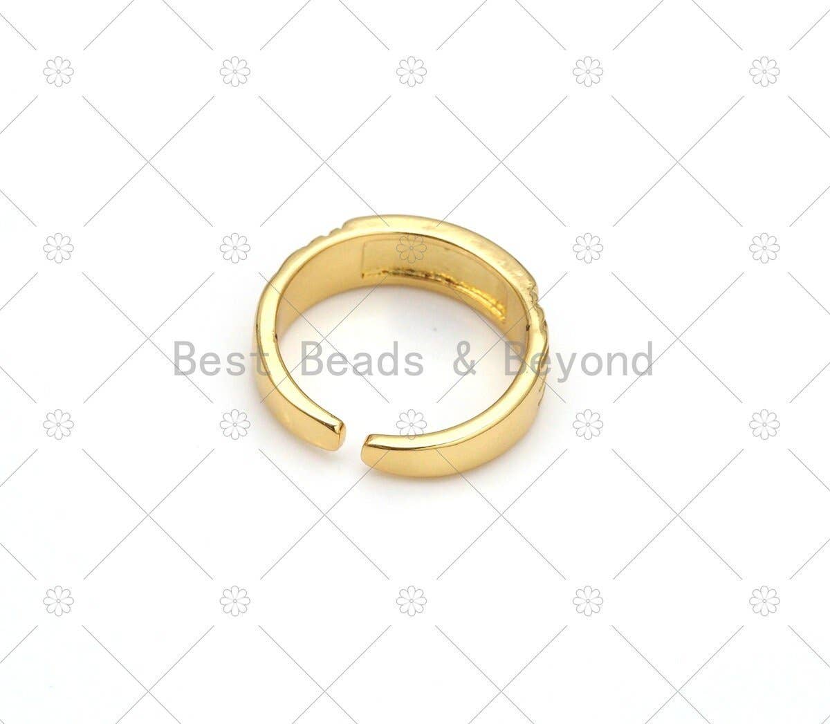Enamel Love Word Adjustable Ring, Sku#Y532