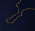18" Gold Dainty Twisted Satellite Chain Necklace, sku#JL131