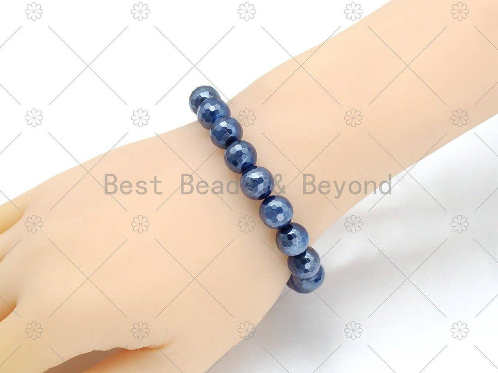 Mystic Blue Agate Stretchy Bracelet