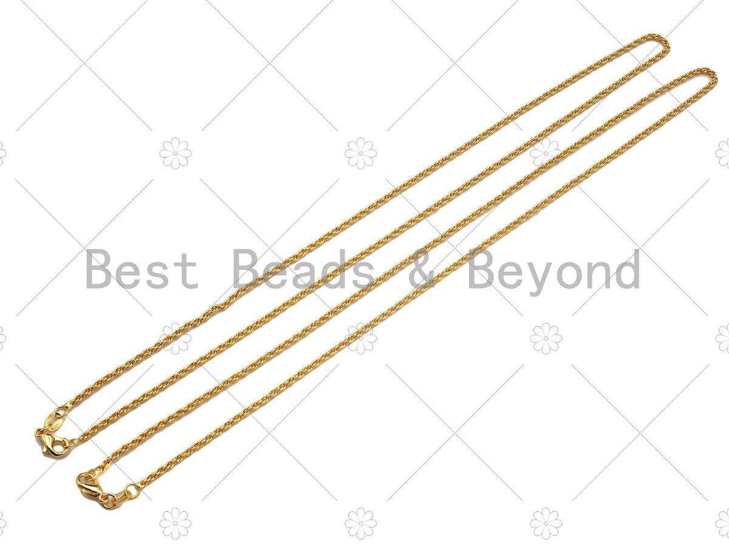 18K Gold Filled Solid Rope Chain Necklace, sku#JD06