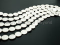 Quality Natural Plated MOP Pearl Shell Beads, 20mm/25mm/30mm, White Pearl Beads,Shell Beads, 16 inches Full strand, SKU#U115