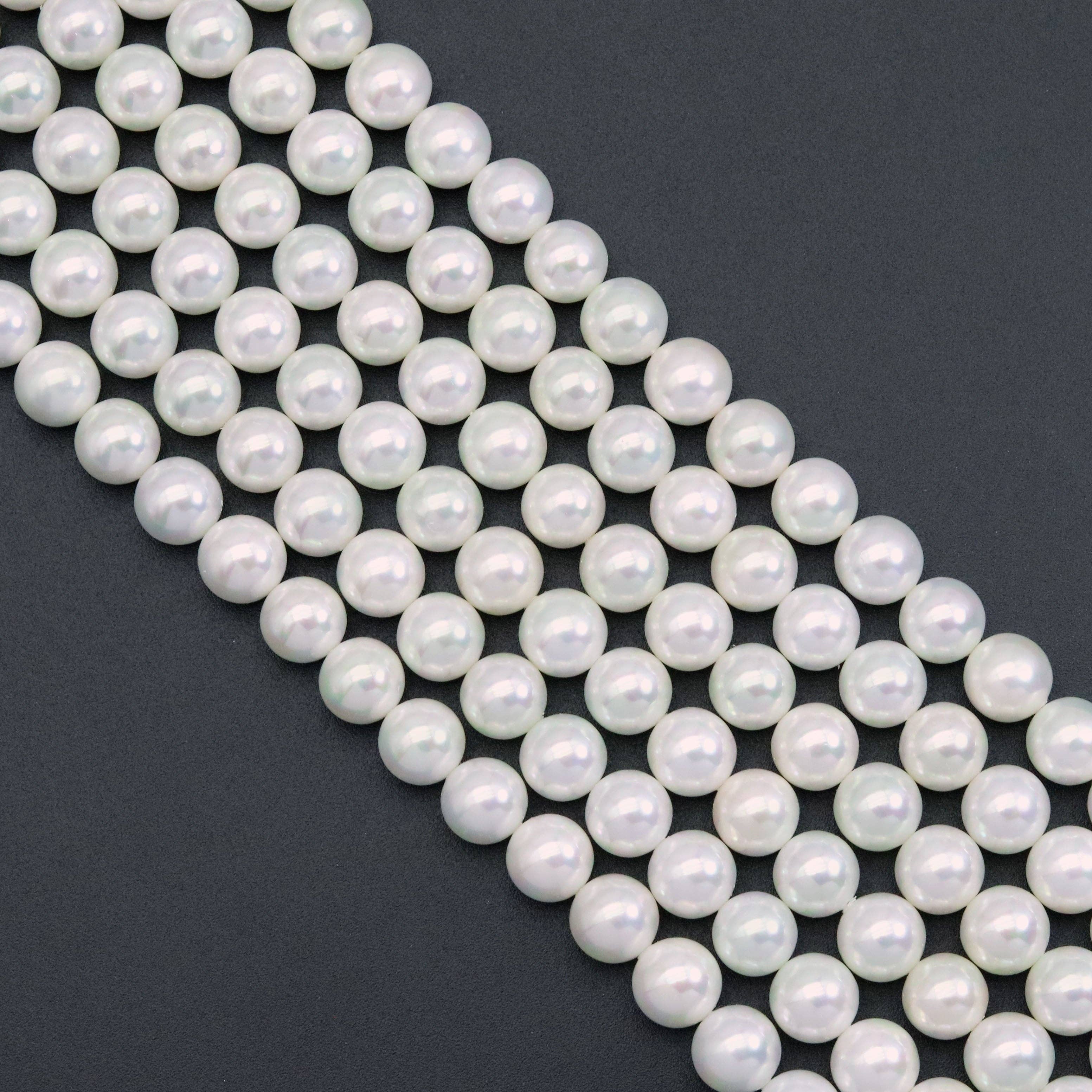 Mother of Pearl Round Smooth Beads, Sku#U52