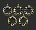Gold Filled CZ Micro Pave Oval Link Round Pendant, 18K Gold Filled Charm, Necklace Bracelet Charm Pendant,22x25mm,Sku#LD122
