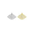 Gold Silver CZ Evil Eye Charm Pendant,Sku#LX850