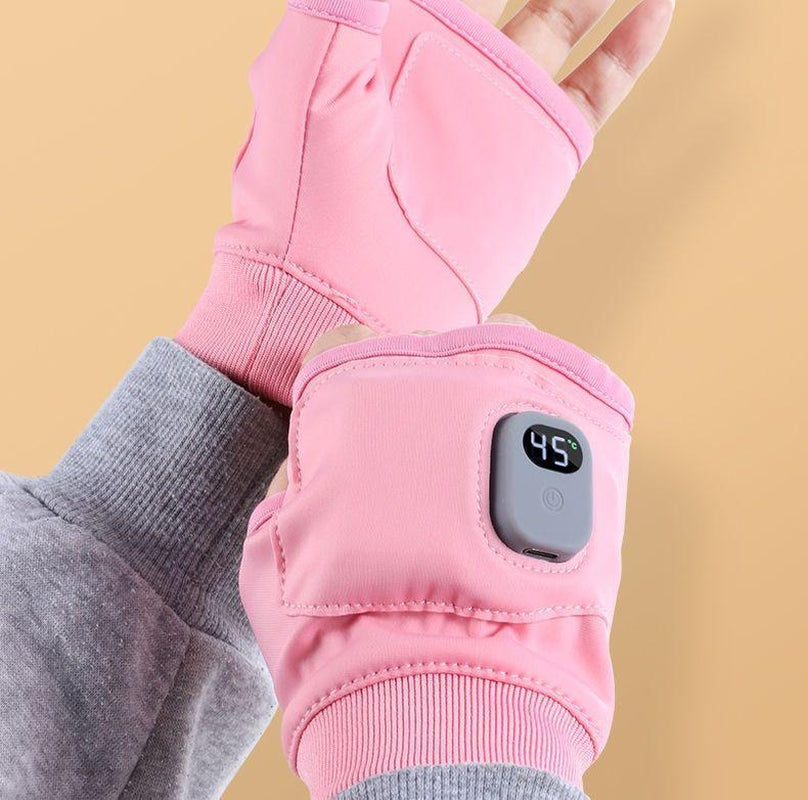 Comfort Warm Gloves Electric Winter Heating USB Rechargeable Smart Warm Winter Gloves for Skiing Cold Weather Driving Hiking Lycra Microfiber Multi-Gear Temperature Adjustment