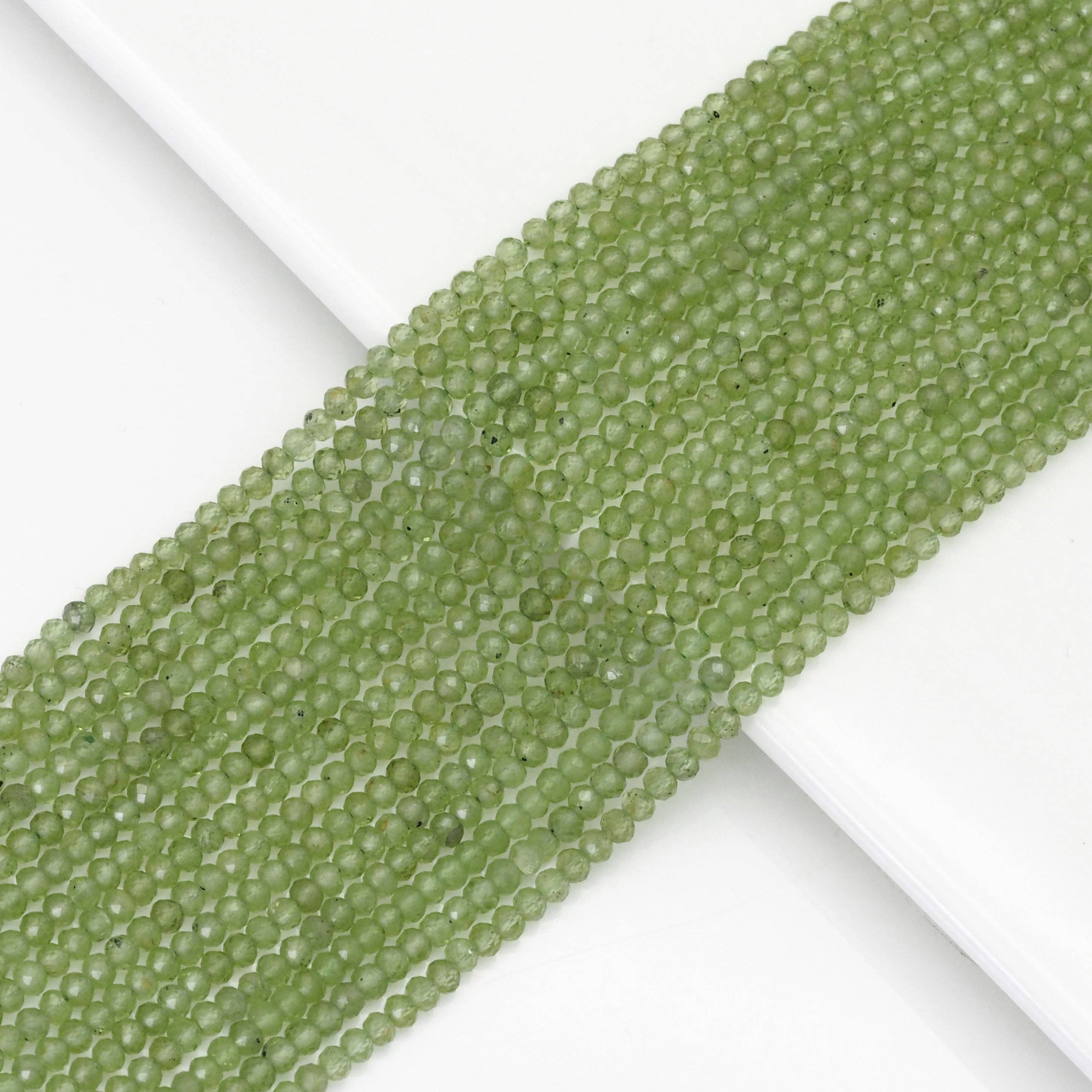 Genuine Peridot Faceted Rondelle Beads, Sku#U1683