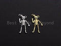 Human Skeleton Zumbie Frame Shaped Pendant/Charm, Dainty Gold Pendant Charm,10x18mm,Sku#Z567