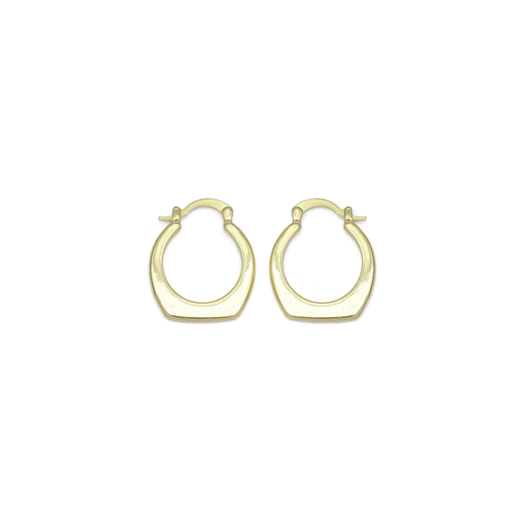 Slippy Gold Purse shape Hoop Earrings, Sku#LK1010