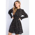 Gretchen -Smocked Waist Print Mini Dress