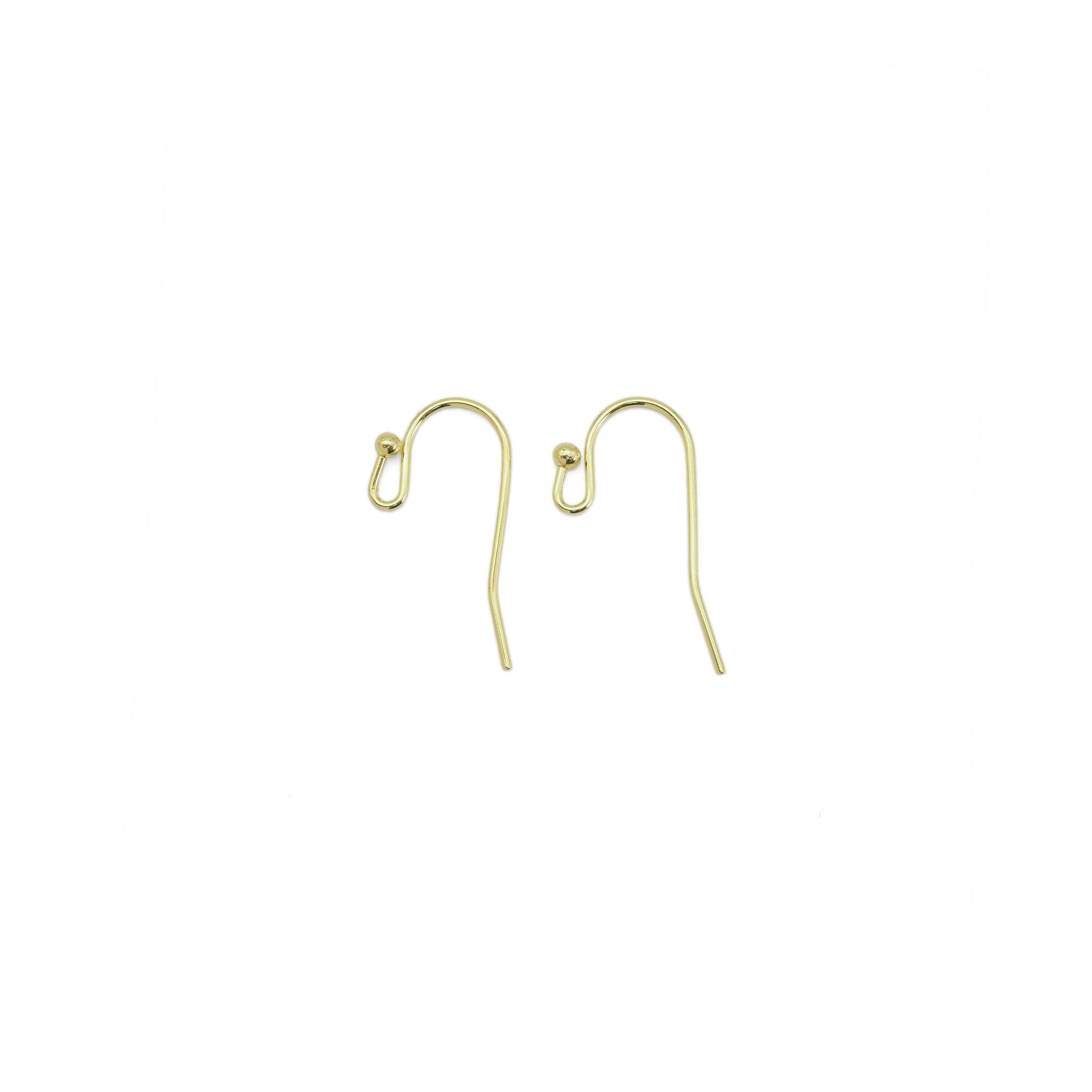 Gold Earring hooks Earring wire, Sku#Y883