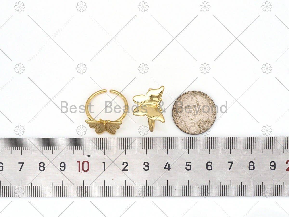 Butterfly Shape Adjustable Ring, Sku#X278