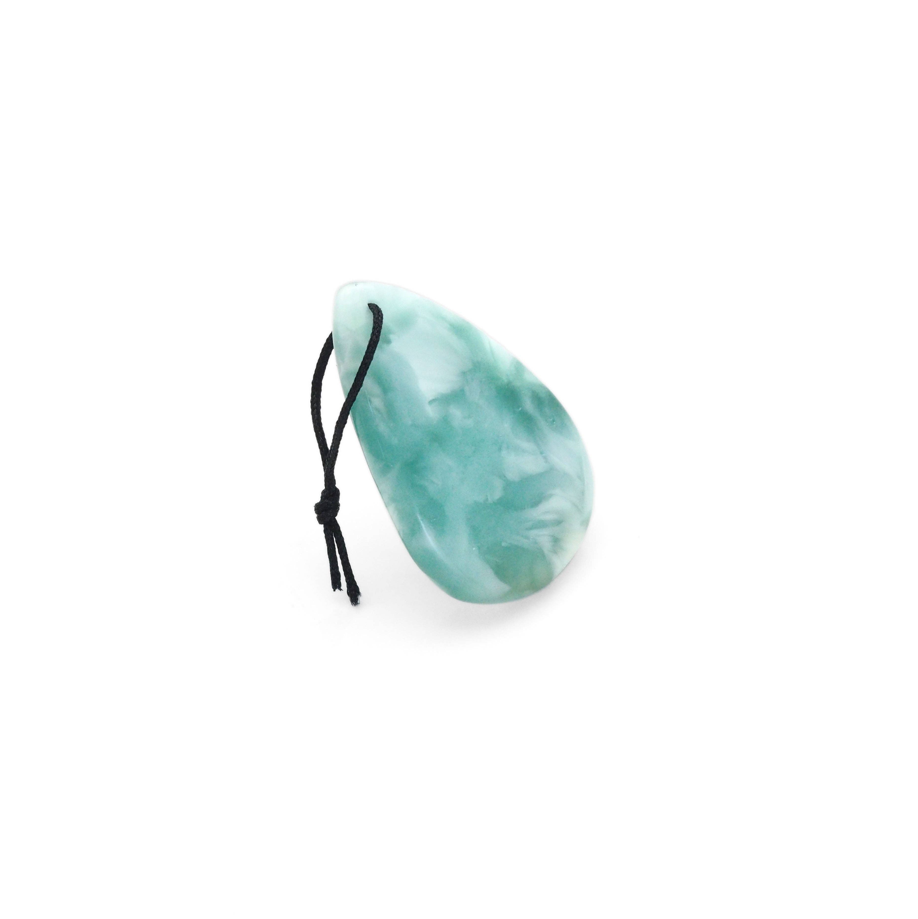 Genuine Cat's Eye Angelite Teardrop Pendant, 25x35mm/30x40mm, Sku#U1624