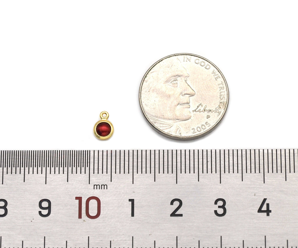 Gold Wrapped Pearl Mini Ball Charm, Sku#Y762