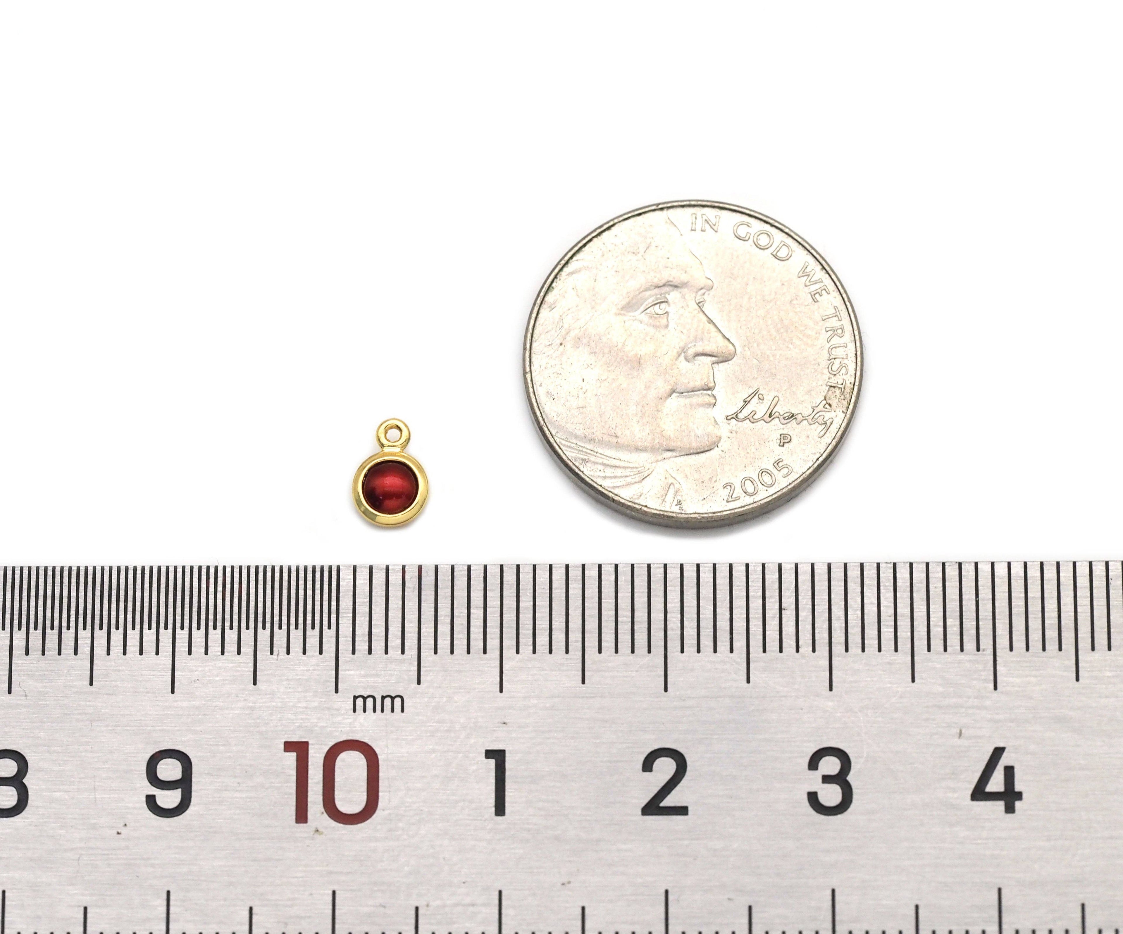 Gold Wrapped Pearl Mini Ball Charm, Sku#Y762