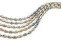 Natural Hematite Matt Light Blue Long Oval Beads,Old Man Head Carved, Oval Metallic Gemstone Beads 8x16mm , 8'' Full Strand, Sku#W57