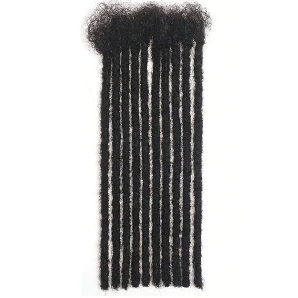 Extensions de Dreadlocks 100 % Cheveux Humains Naturels | Locks Remy Colorées de 8-14 Pouces (20/40/60 Mèches, Épaisseur 0,6 cm)