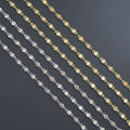 High Quality Champagne Color CZ Beaded Chain Gold Silver Bezel Chain, skuA450