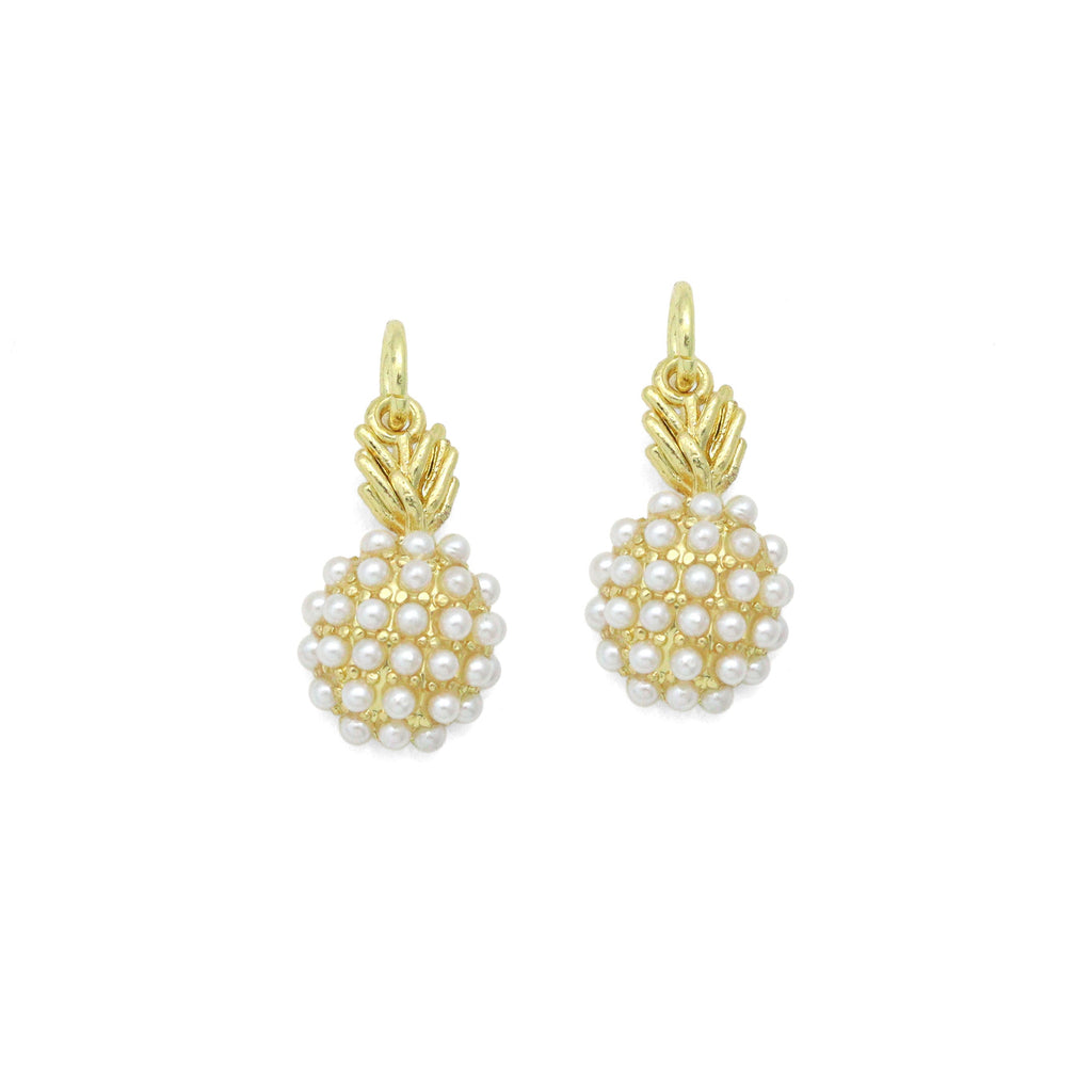 Cute White Pearl Pineapple Pendant charm, Sku#A514