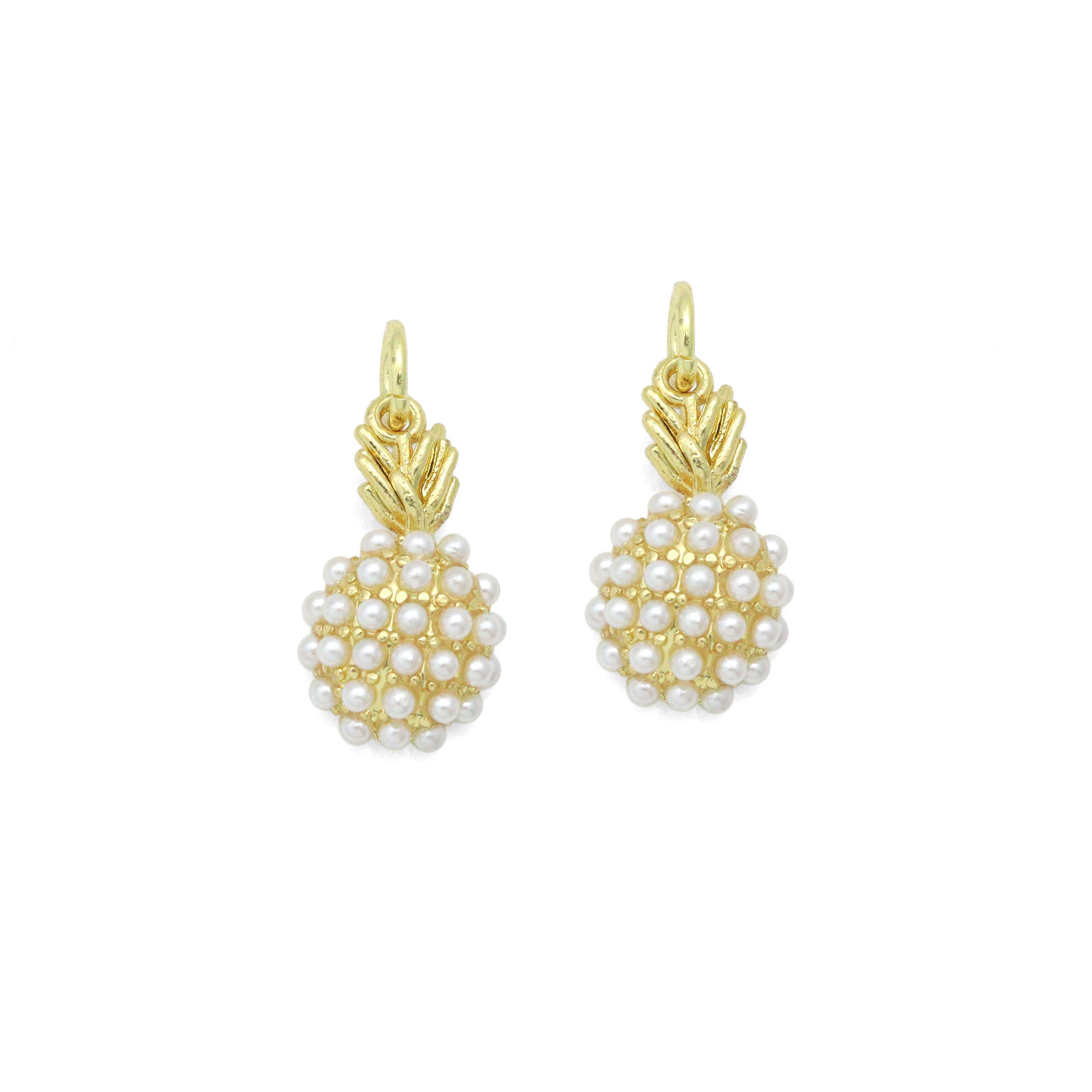 Cute White Pearl Pineapple Pendant charm, Sku#A514