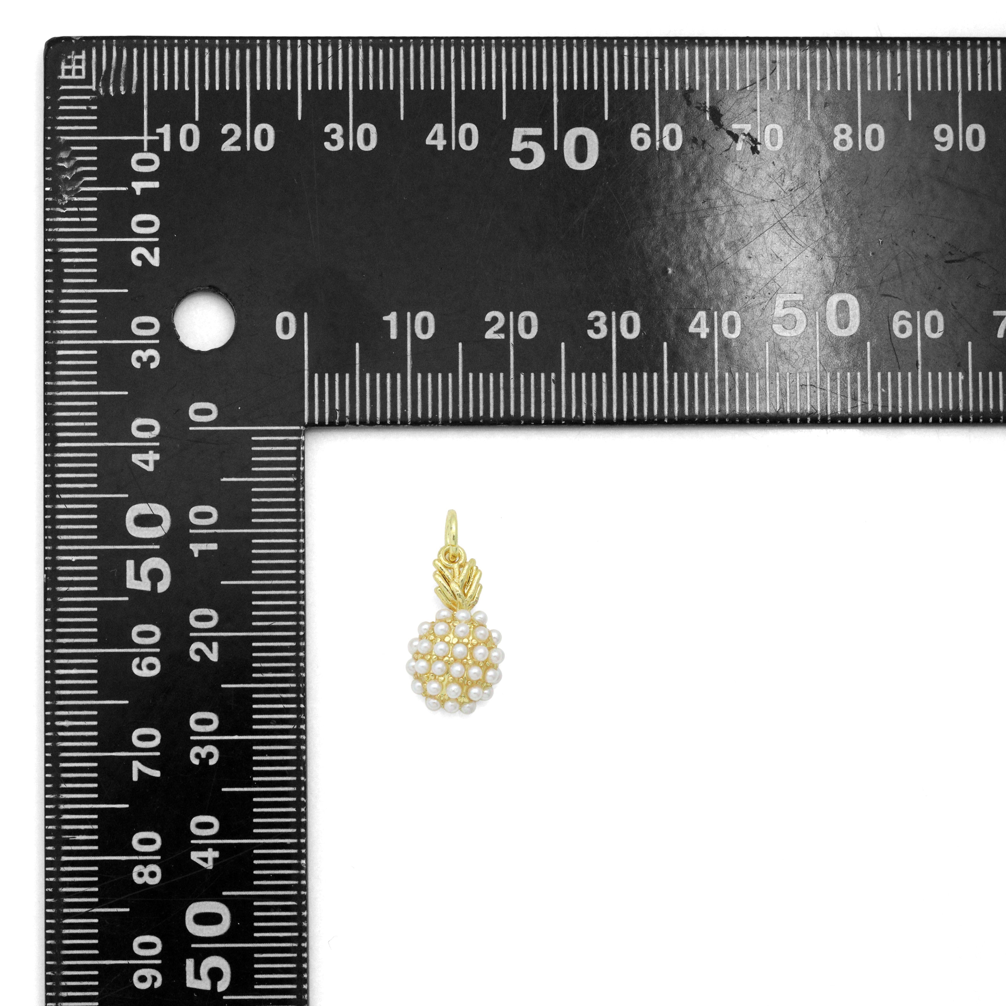 Cute White Pearl Pineapple Pendant charm, Sku#A514