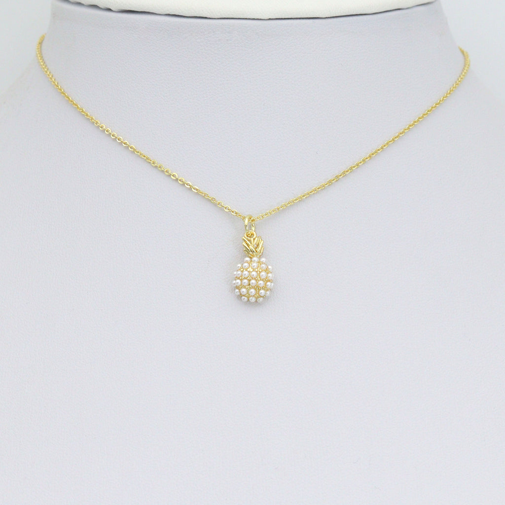 Cute White Pearl Pineapple Pendant charm, Sku#A514