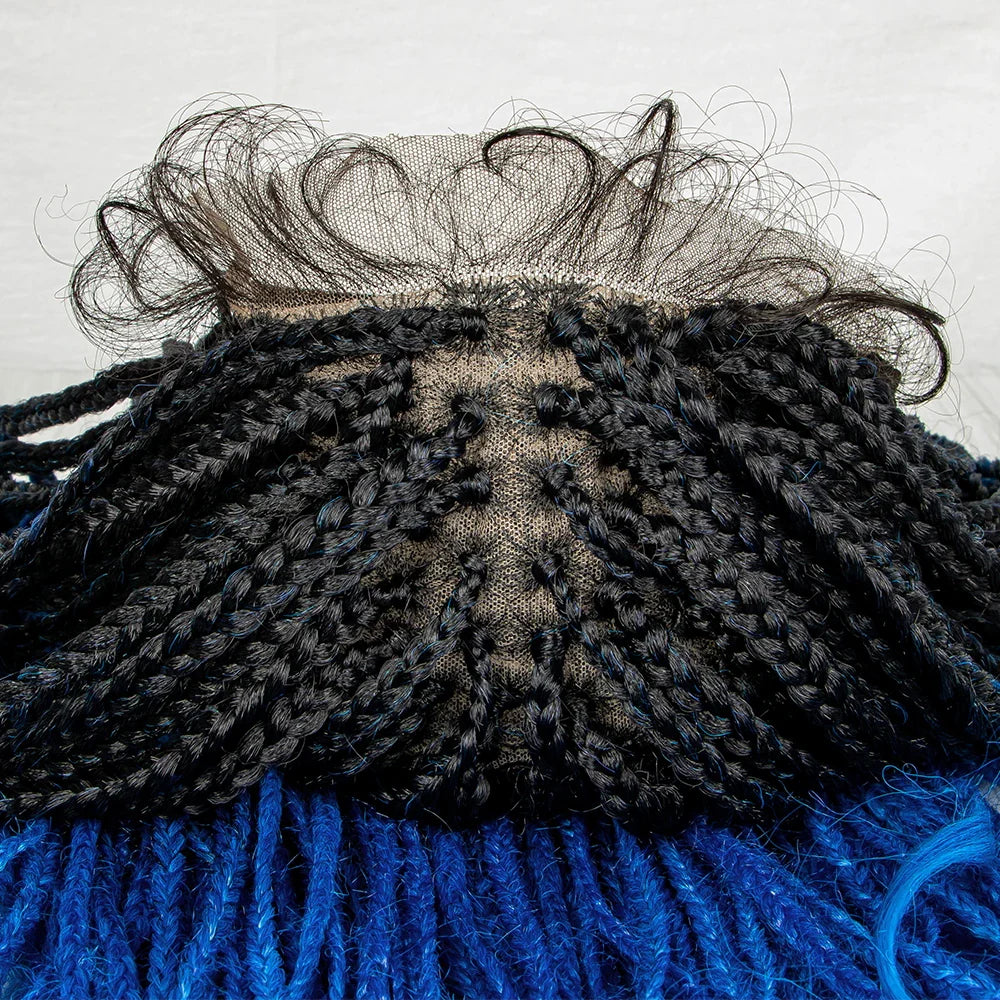 Perrue tressée Water Wave 36" | Dentelle frontale | Cheveux de bébé | Longues tresses