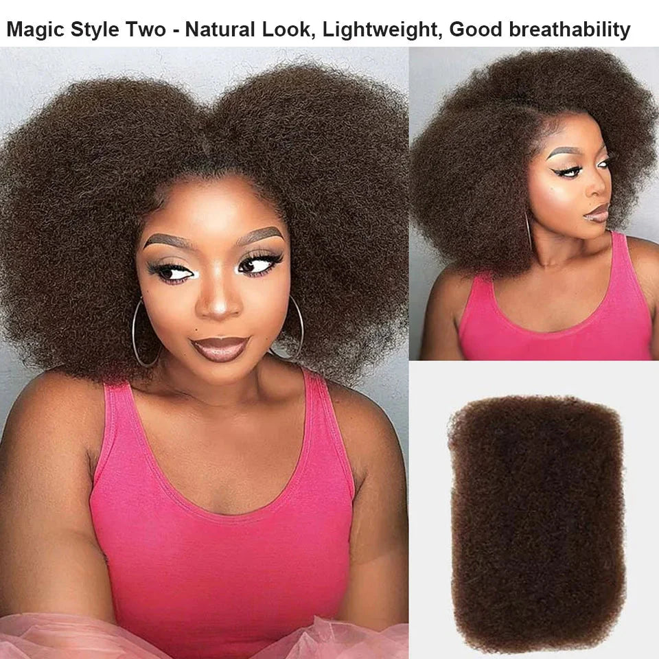 Cheveux brésiliens Remy afro crépus en vrac | 50g/paquet | Extensions de dreadlocks et tresses | Aspect naturel