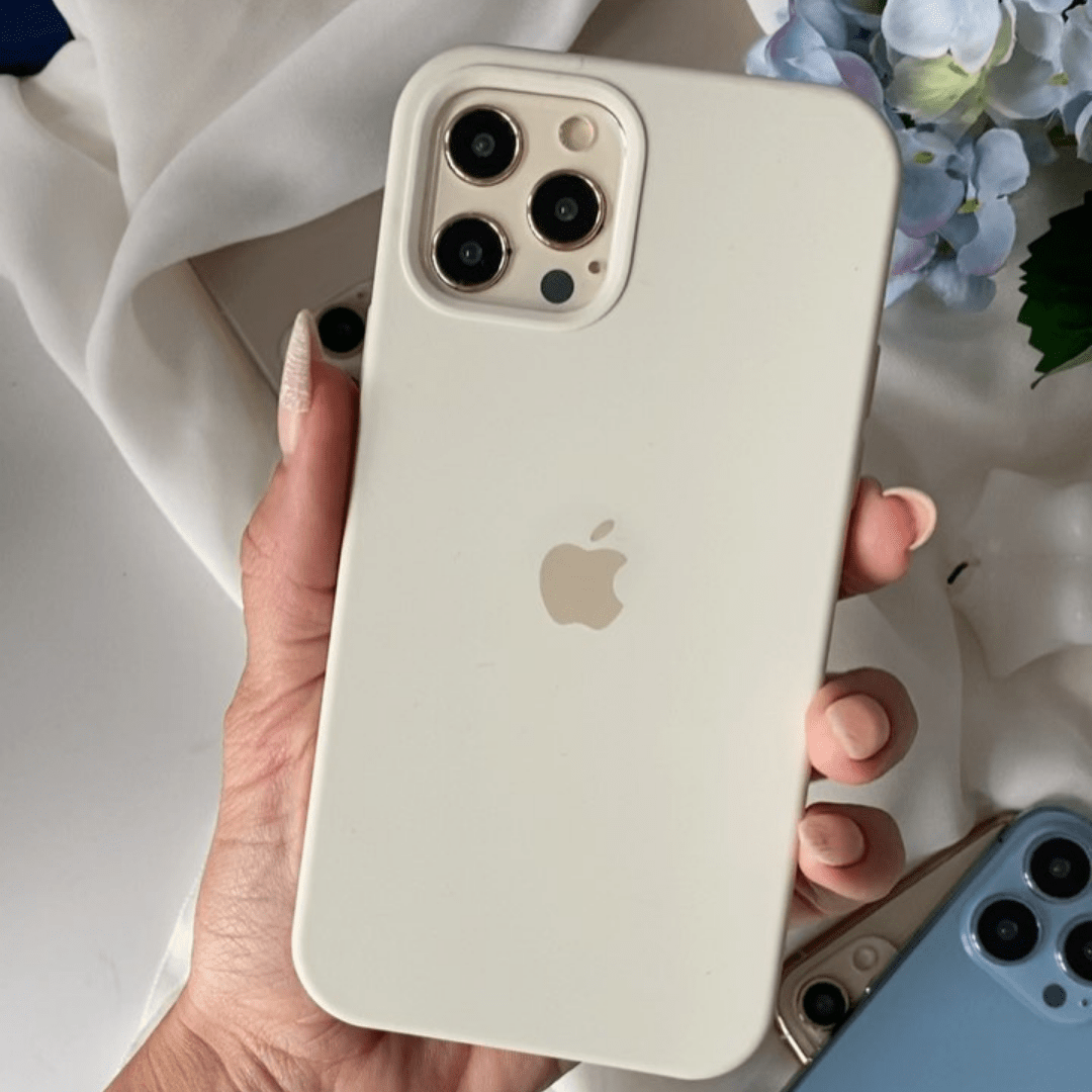 Coque en silicone pour iPhone (blanc antique)