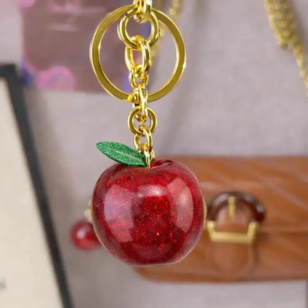 Bijou de sac porte-clés pomme pour sacs à main | Breloque mignonne pour femme