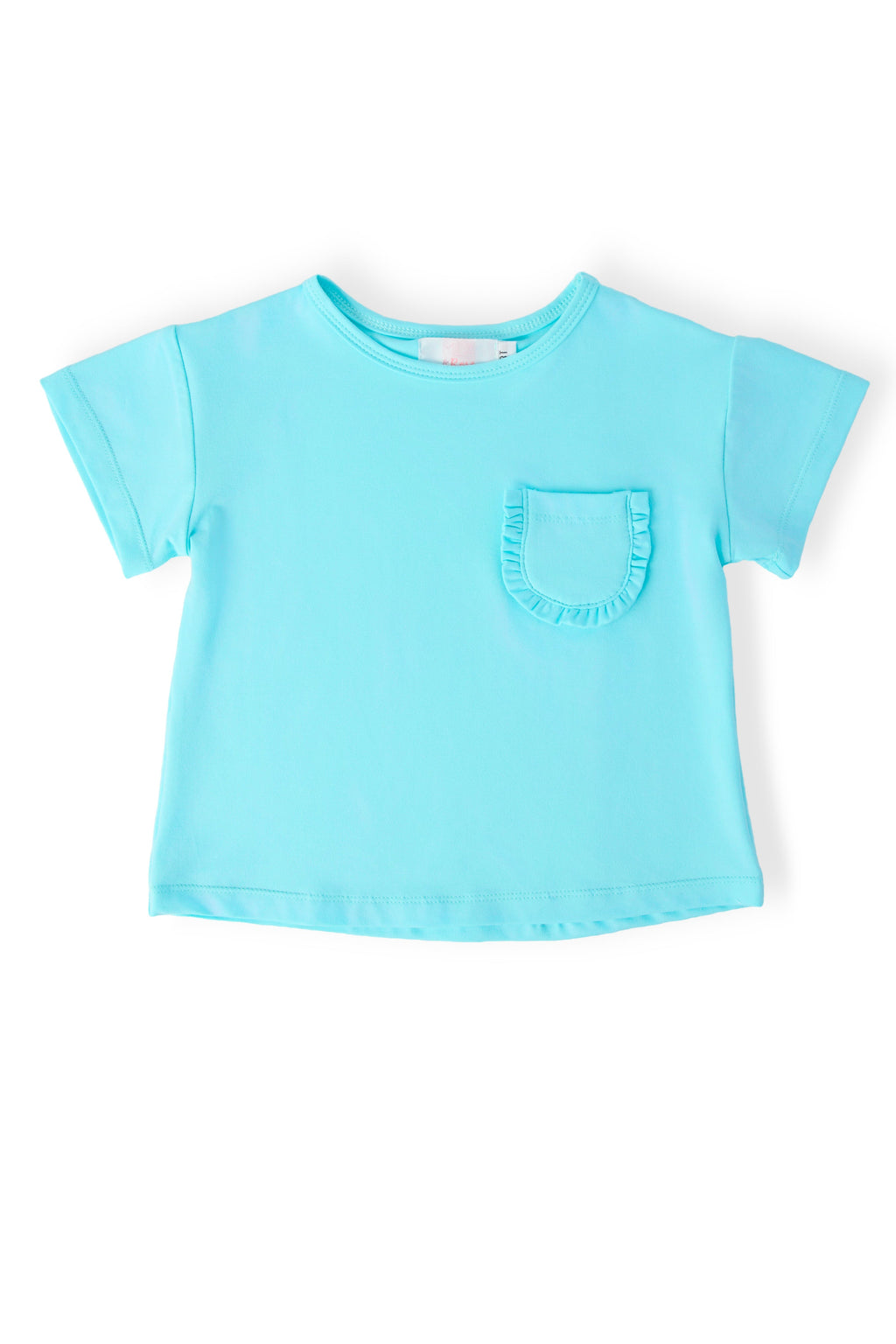 T-shirt à volants et poche Aqua