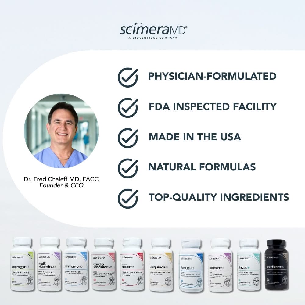 Scimera MD® Zoflexa Joint Support Supplement with Glucosamine, Chondroitin, Boswellia, Turmeric, MSM, for Joint and Cartilage Health, 60 CT