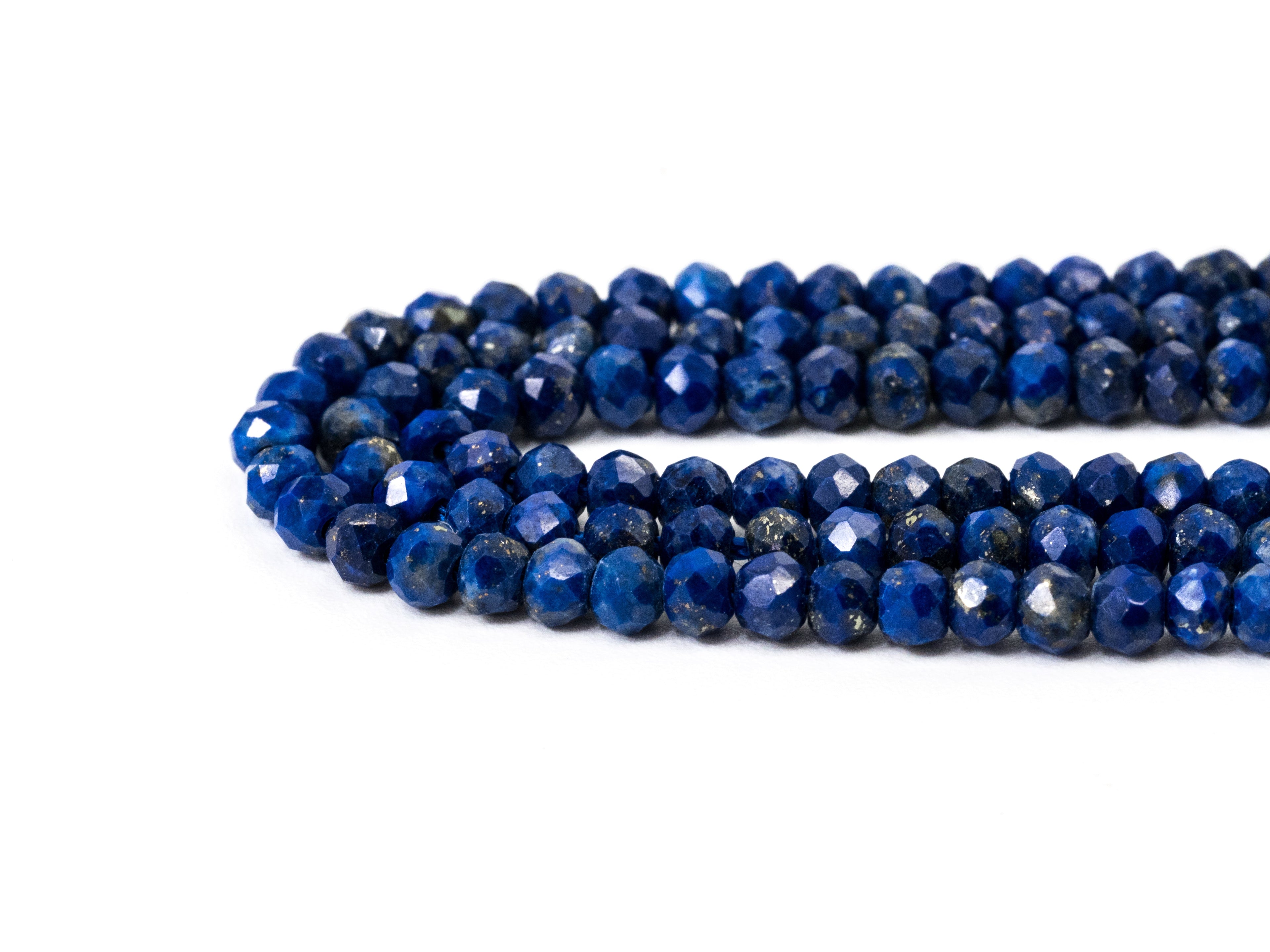Top Quality Faceted Natural Lapis Rondelle Beads,2x3mm Gemstones Beads, Tiny Lapis Beads,15.5" Full Strand,SKU#U102