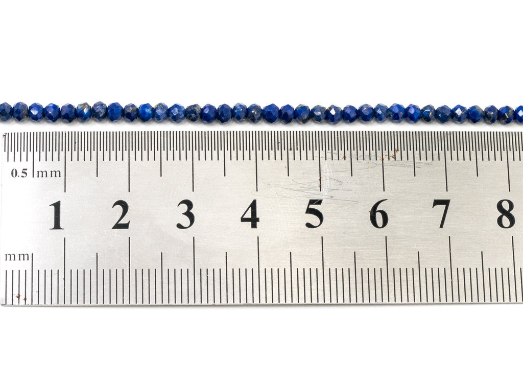 Top Quality Faceted Natural Lapis Rondelle Beads,2x3mm Gemstones Beads, Tiny Lapis Beads,15.5" Full Strand,SKU#U102