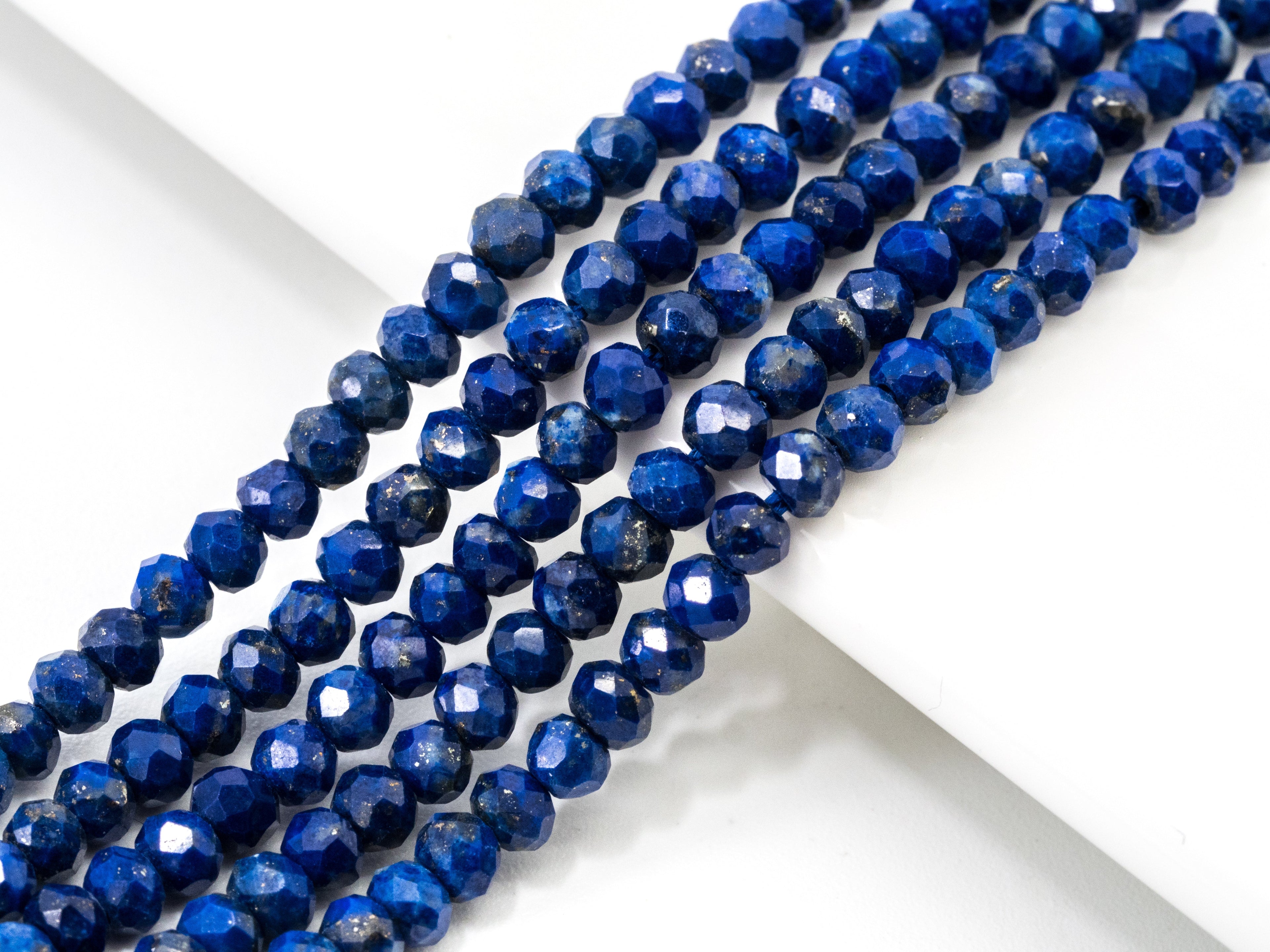 Top Quality Faceted Natural Lapis Rondelle Beads,2x3mm Gemstones Beads, Tiny Lapis Beads,15.5" Full Strand,SKU#U102