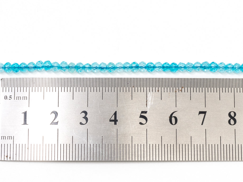 Top Quality Faceted Natural Topaz Rondelle Beads 3x4mm Gemstones Beads, Blue Gemstone, Rondelle Blue Topaz Beads,15.5" Full Strand,SKU#U103