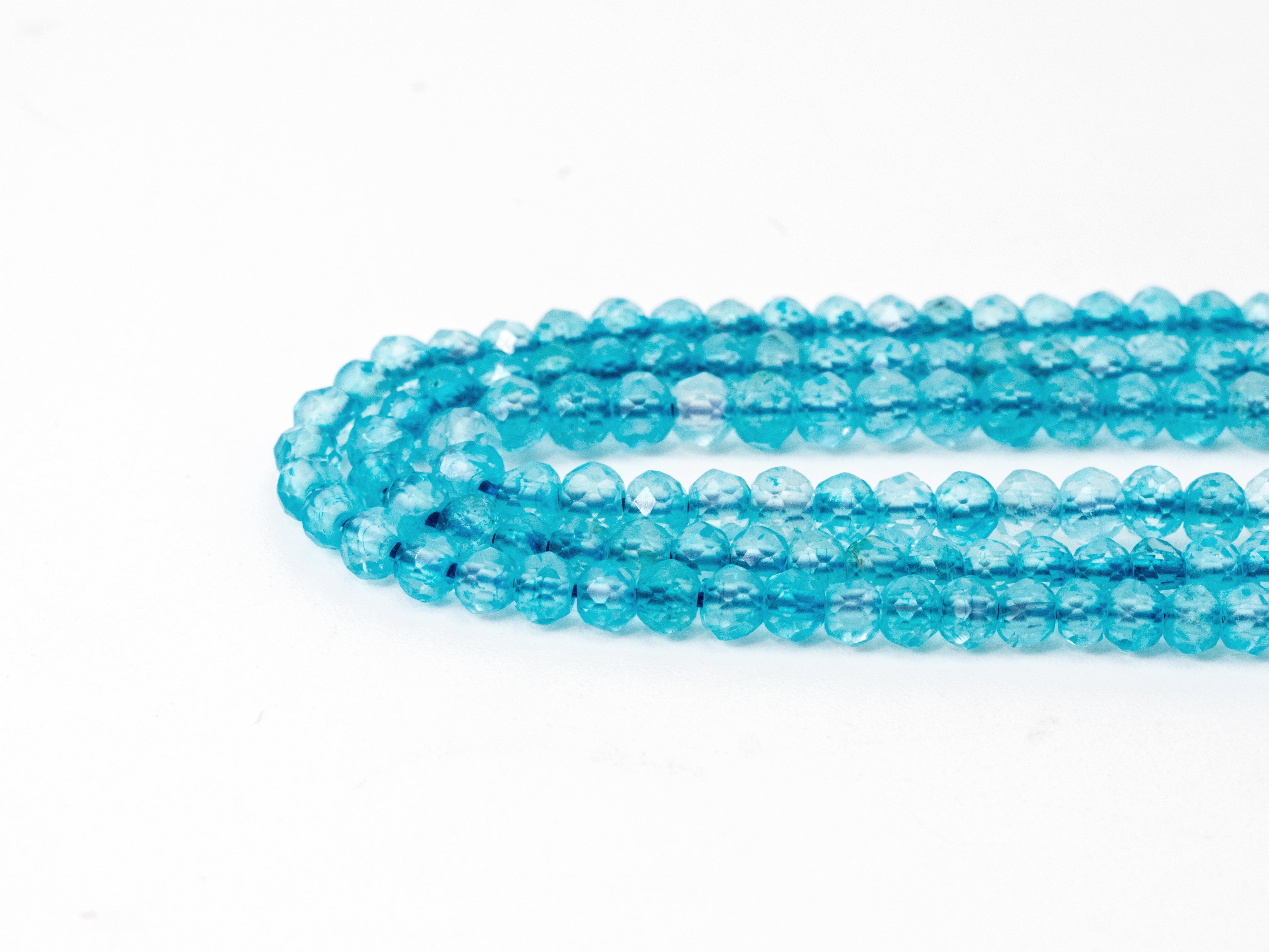 Top Quality Faceted Natural Topaz Rondelle Beads 3x4mm Gemstones Beads, Blue Gemstone, Rondelle Blue Topaz Beads,15.5" Full Strand,SKU#U103