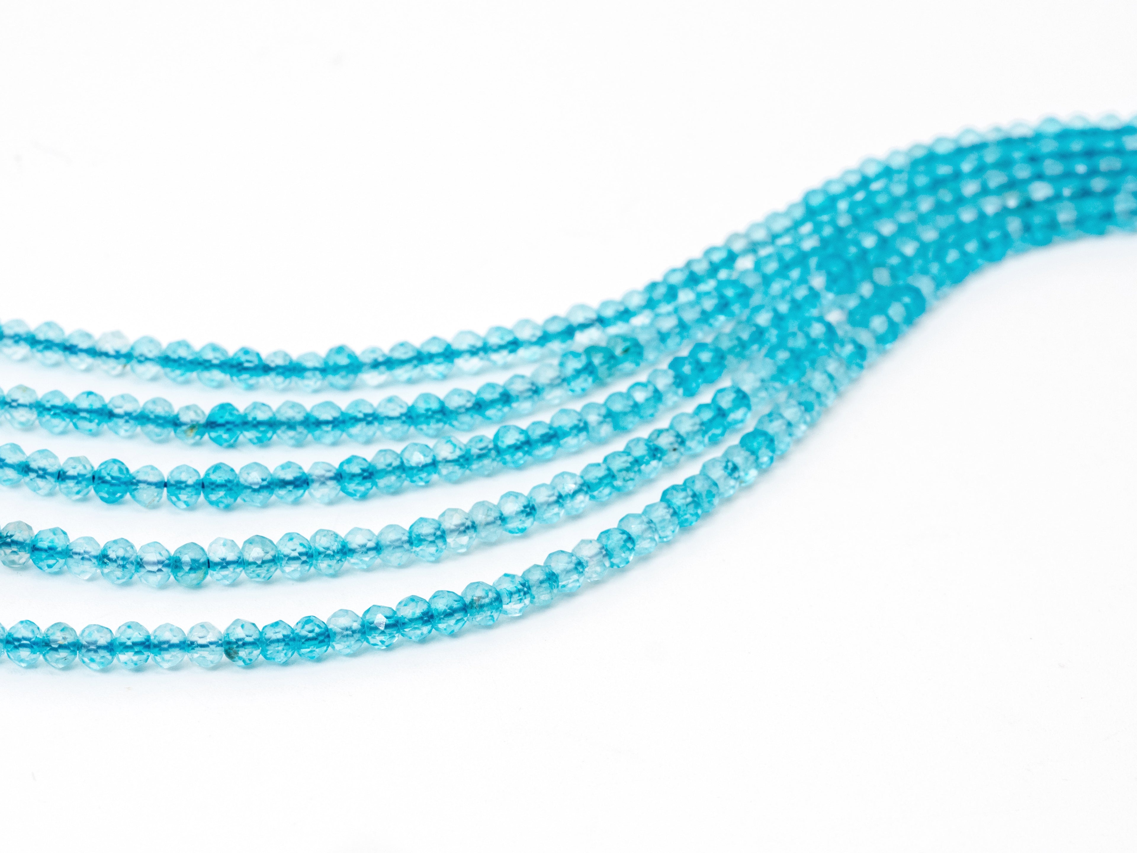Top Quality Faceted Natural Topaz Rondelle Beads 3x4mm Gemstones Beads, Blue Gemstone, Rondelle Blue Topaz Beads,15.5" Full Strand,SKU#U103