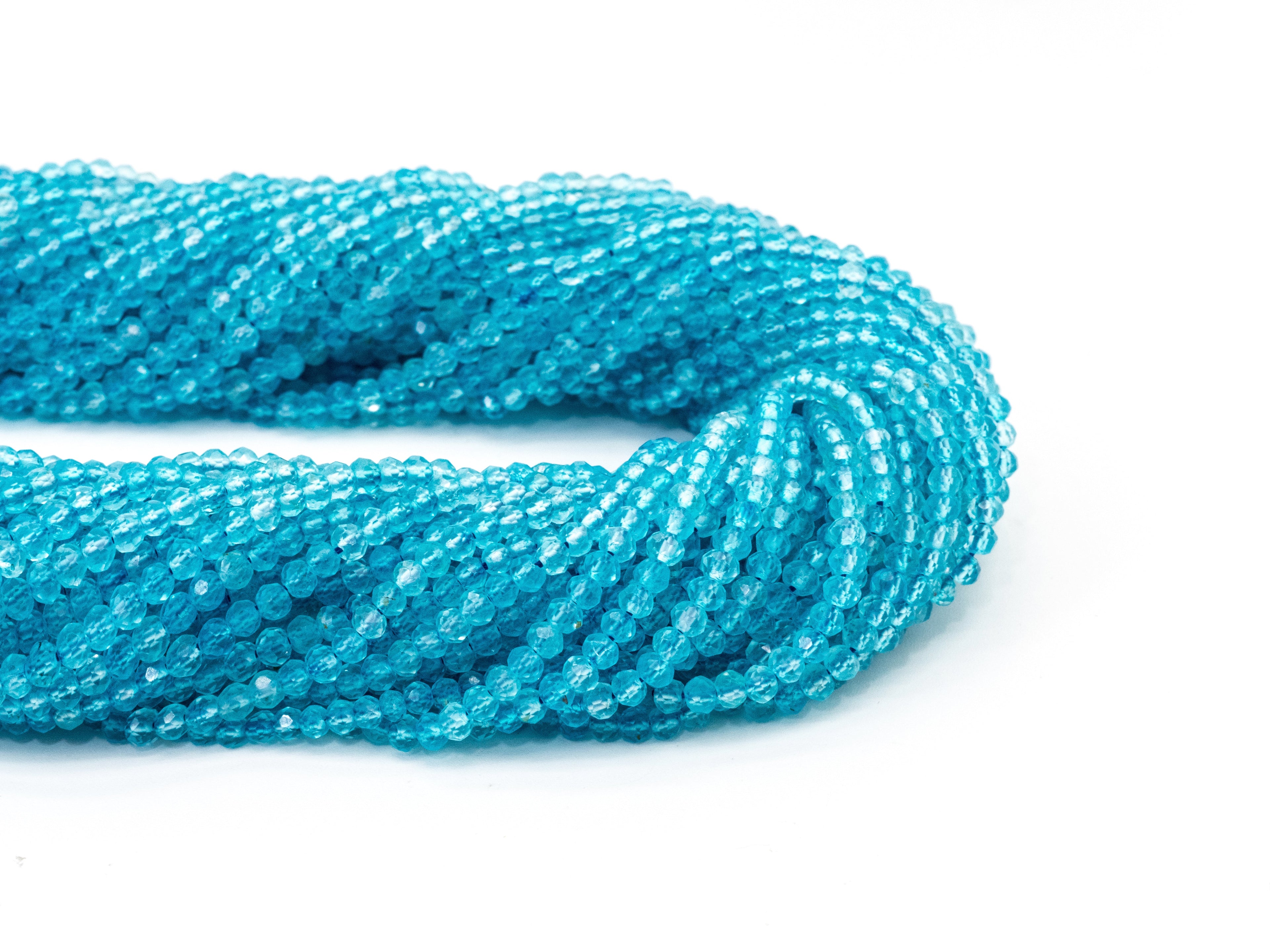 Top Quality Faceted Natural Topaz Rondelle Beads 3x4mm Gemstones Beads, Blue Gemstone, Rondelle Blue Topaz Beads,15.5" Full Strand,SKU#U103