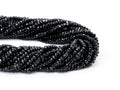 Quality Faceted Black Spinel Rondelle Beads 1x2mm/2x3mm/2x4m, SKU#U101