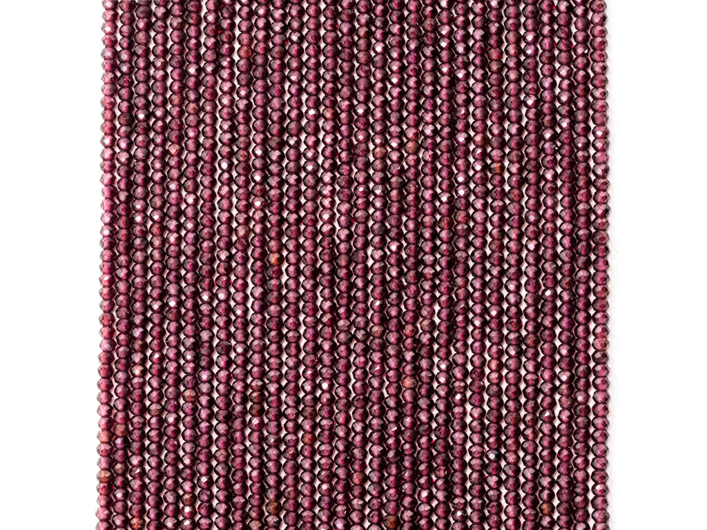Top Quality Faceted Brazilian Garnet Rondelle Beads, 2x3mm/2x4mm, SKU#U107