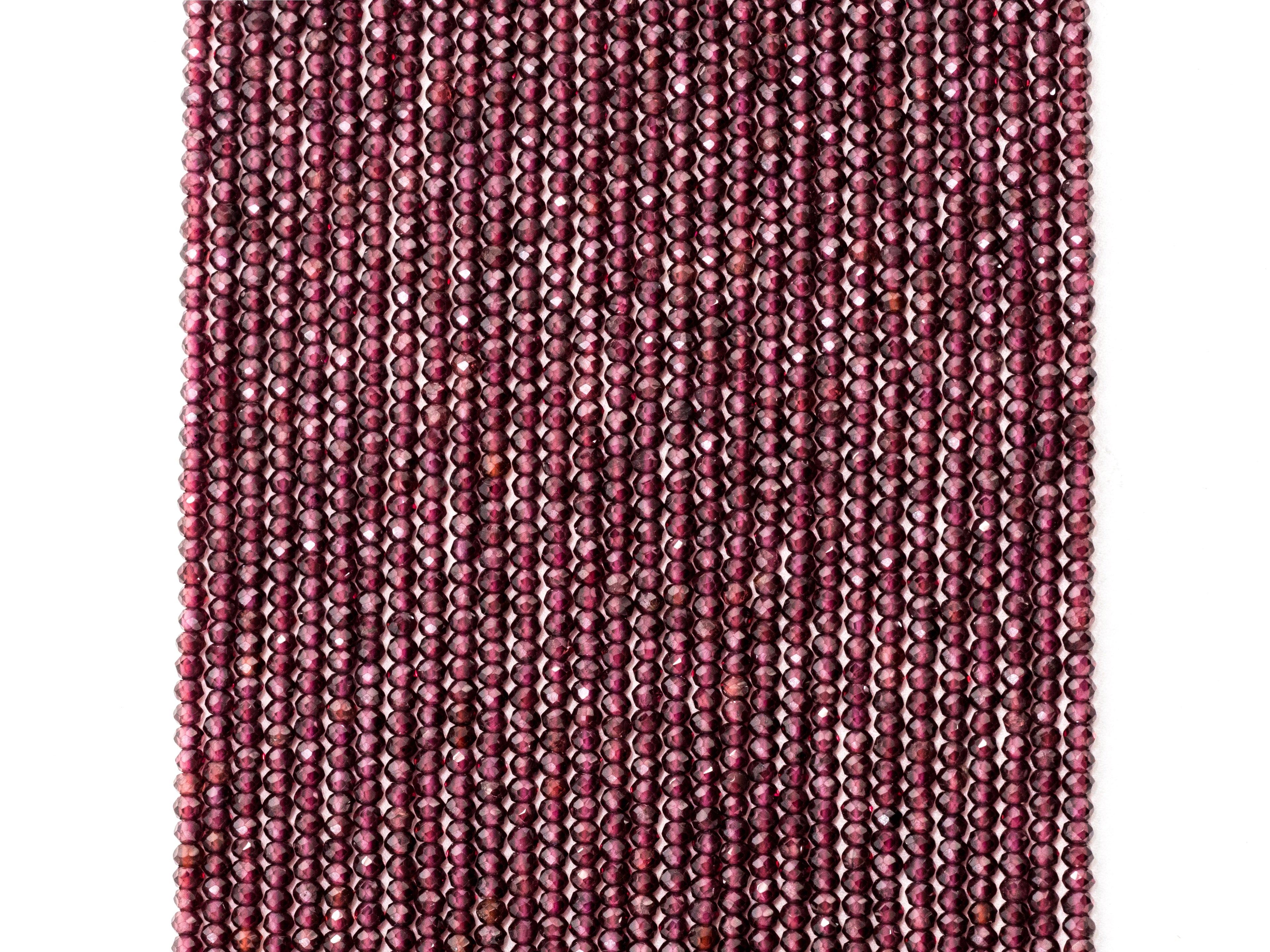 Top Quality Faceted Brazilian Garnet Rondelle Beads, 2x3mm/2x4mm, SKU#U107