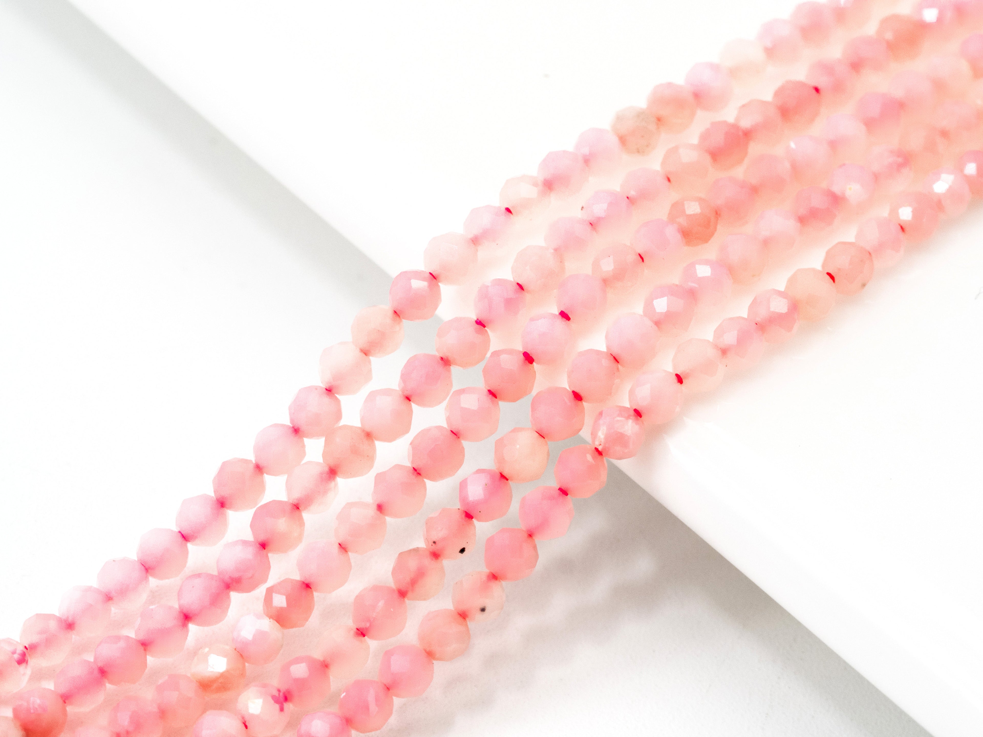 2mm 3mm High Quality Natural Pink Opal Faceted Round Ball Beads, Pink Gemstones Beads,Natural Pink Opal Beads,15.5" Full Strand,SKU#U109