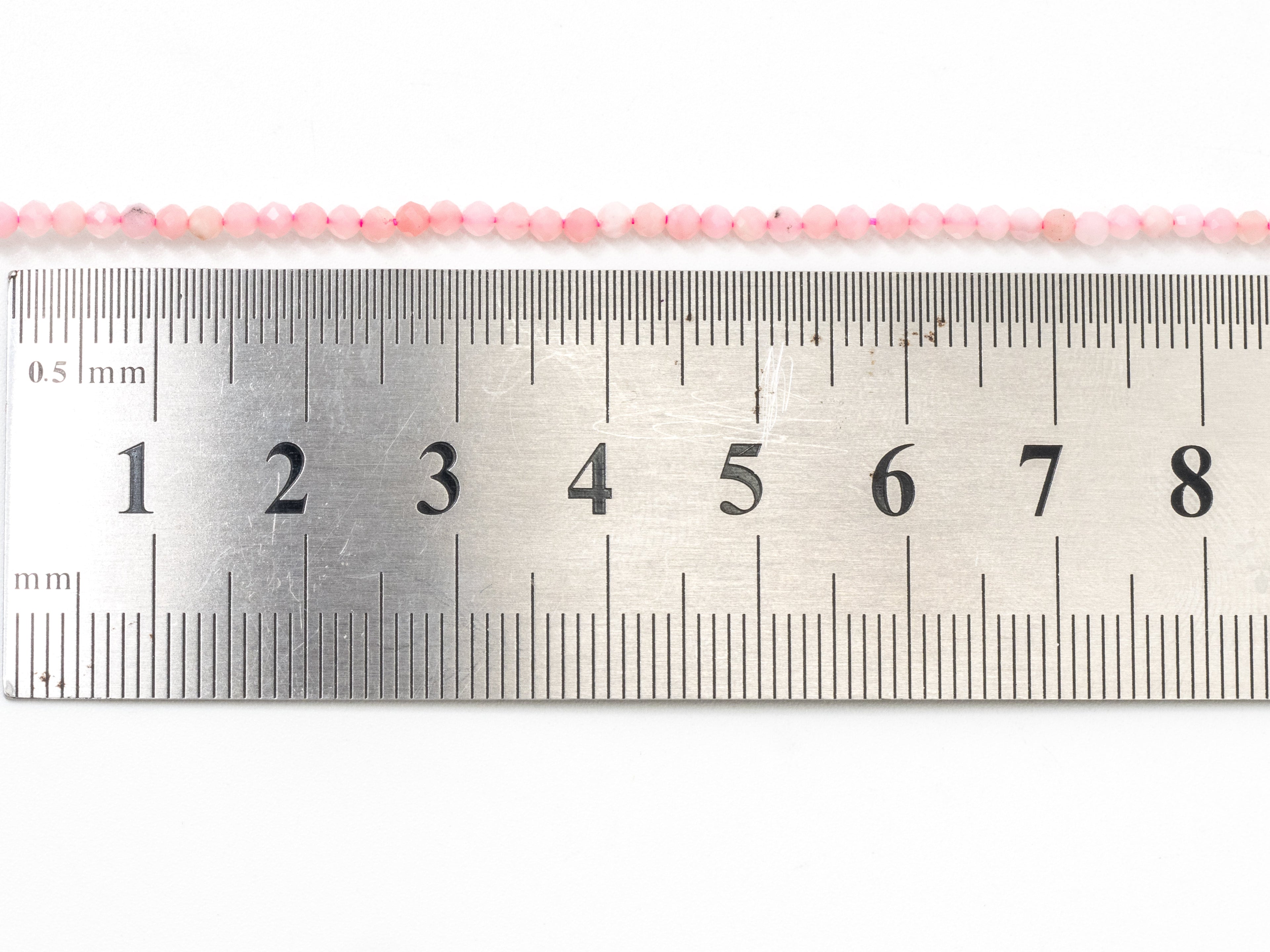 2mm 3mm High Quality Natural Pink Opal Faceted Round Ball Beads, Pink Gemstones Beads,Natural Pink Opal Beads,15.5" Full Strand,SKU#U109
