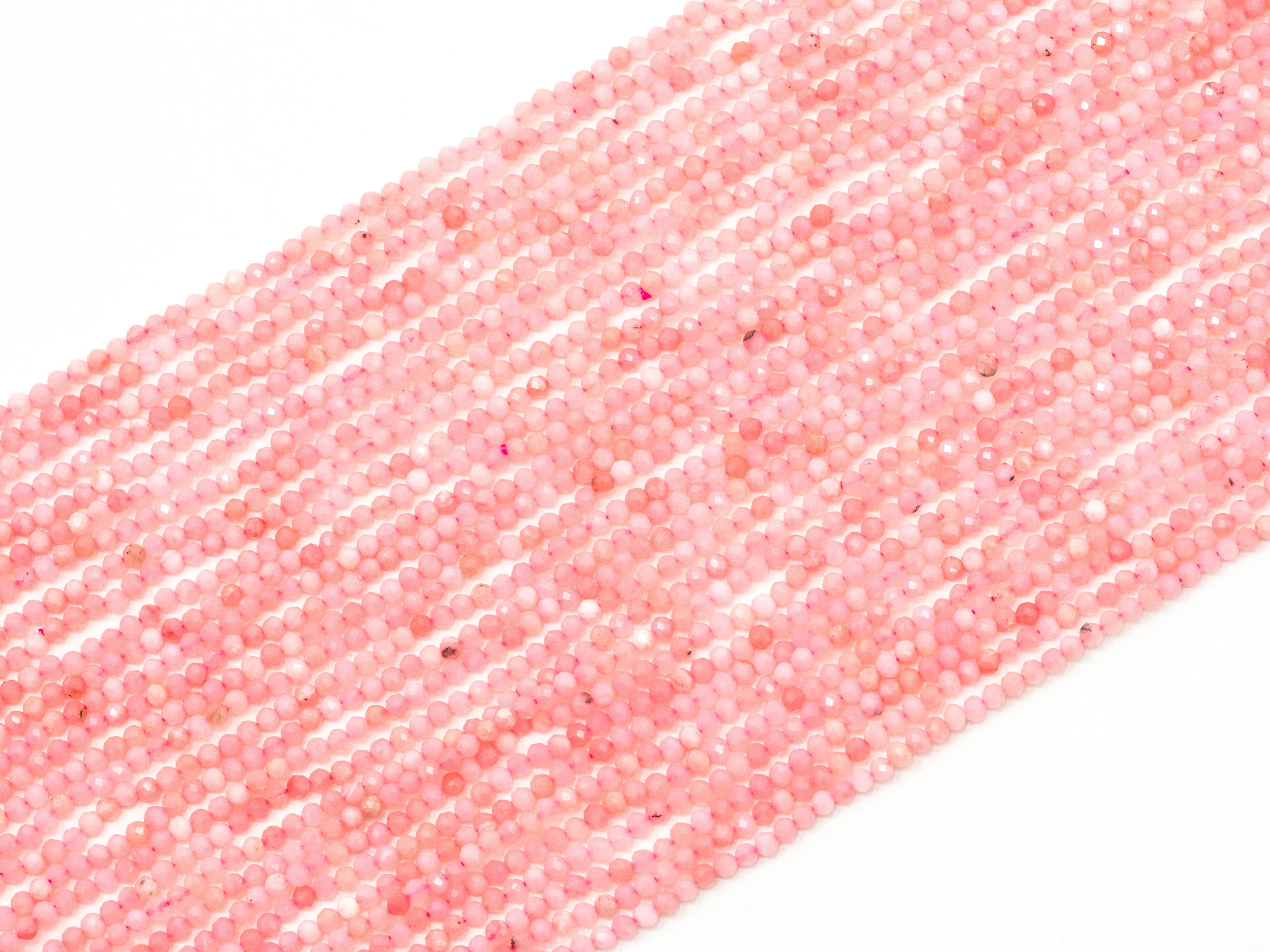 2mm 3mm High Quality Natural Pink Opal Faceted Round Ball Beads, Pink Gemstones Beads,Natural Pink Opal Beads,15.5" Full Strand,SKU#U109