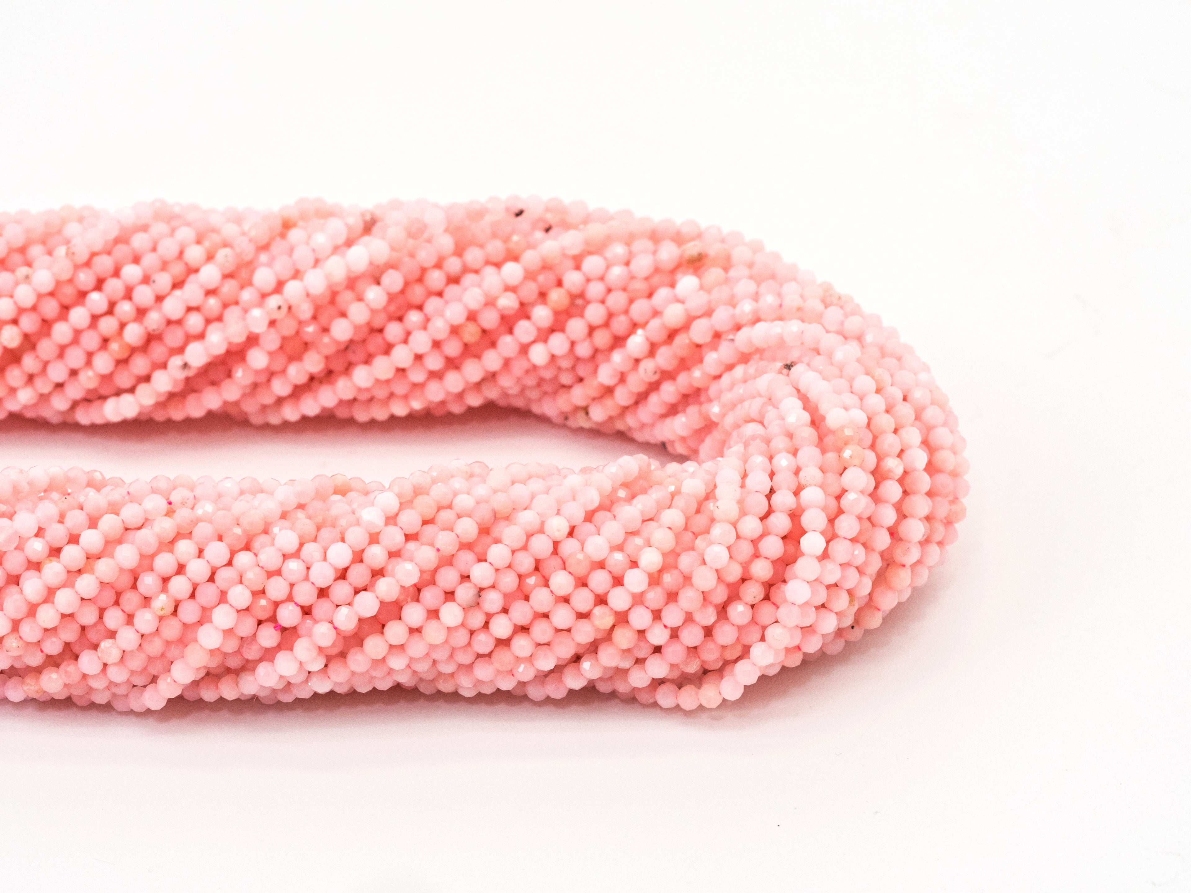 2mm 3mm High Quality Natural Pink Opal Faceted Round Ball Beads, Pink Gemstones Beads,Natural Pink Opal Beads,15.5" Full Strand,SKU#U109