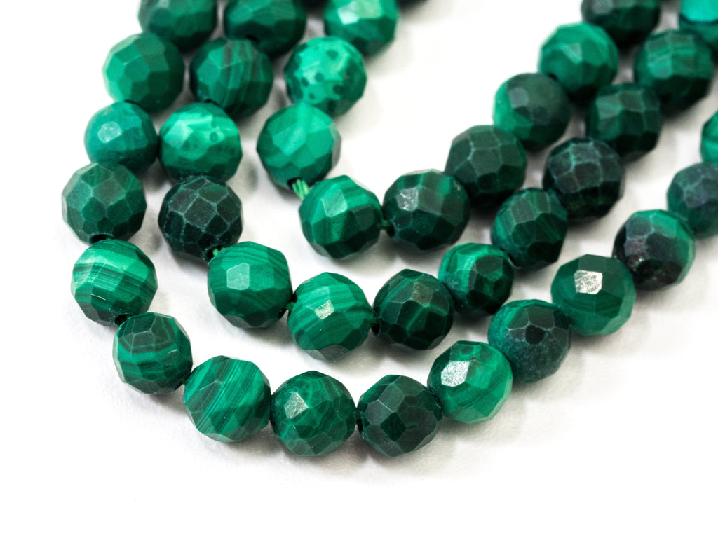 2mm 3mm 4mm Natural Faceted Malachite Round Beads, Green Gemstones Beads,Natural Malachite Beads,15.5" Full Strand,SKU#U105